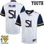 Youth West Virginia Mountaineers NCAA #51 Kyle Poland White Authentic Nike Stitched College Football Jersey GX15L76KJ